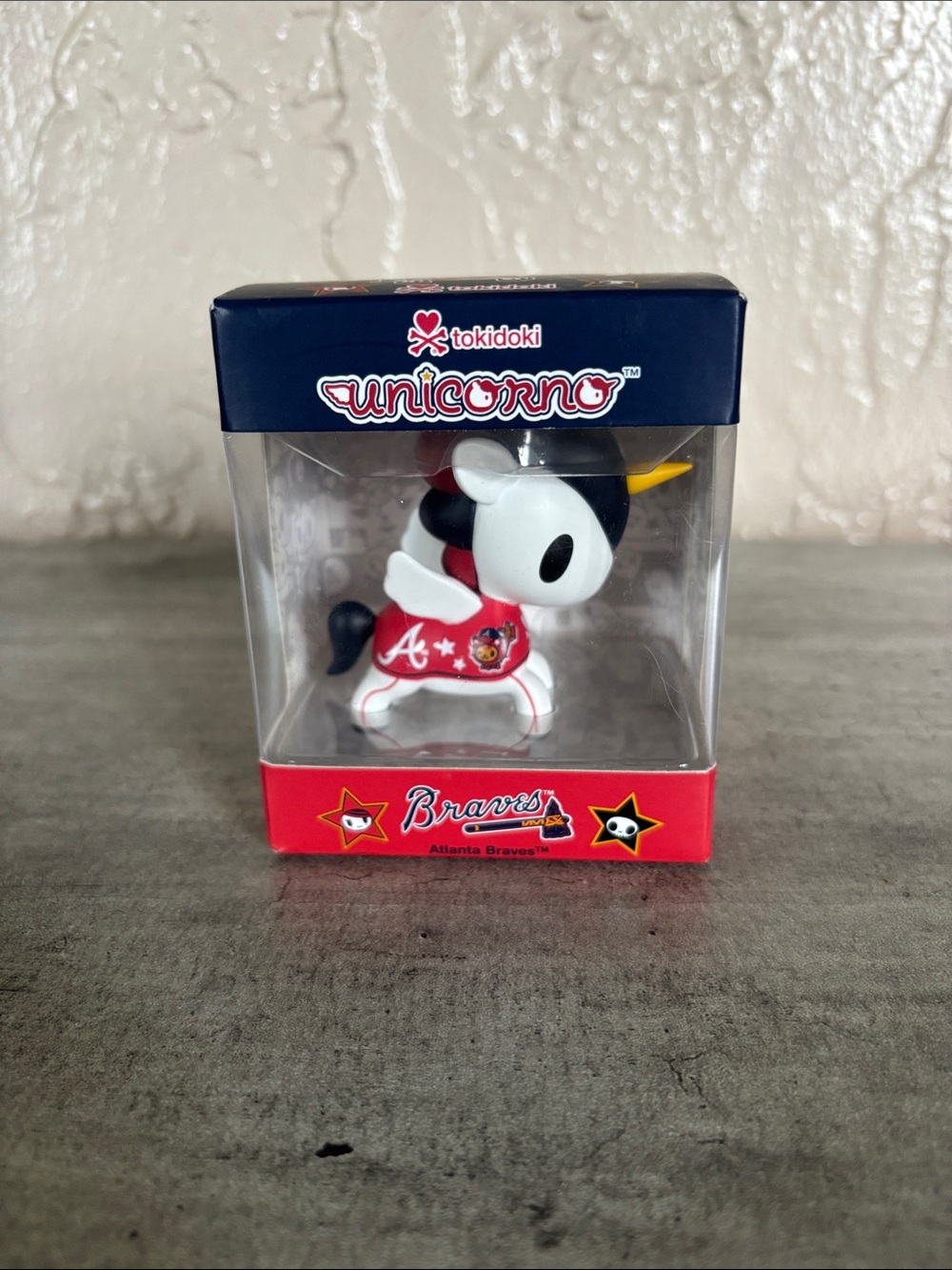 tokidoki Unicorno Atlanta Braves Red and Navy Vinyl Figure